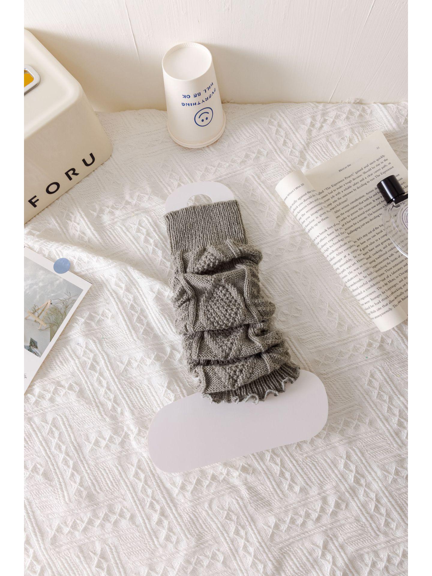 

Chunky Knit Leg Warmers - Slimming Calf Socks for Autumn/Winter сірий колір
