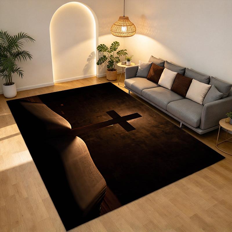 Christian Symbolism Living Room Nonslip Area Rug Soft Carpet For Bedroom Game Playroom Sofa Office Home Decor Doormat Christmas Gift C9301721