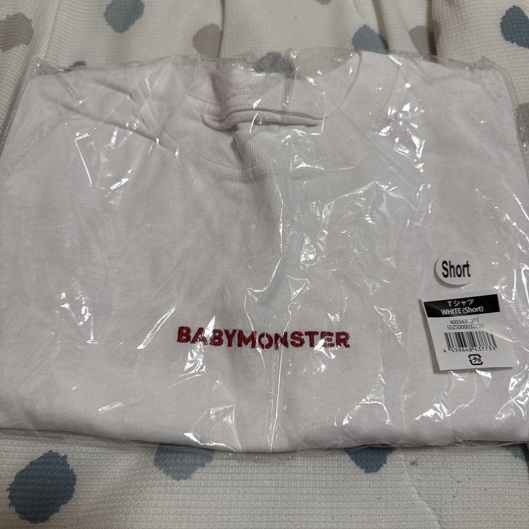 

[Б/У] БЕЛАЯ КОРОТКАЯ ФУТБОЛКА BABYMONSTER