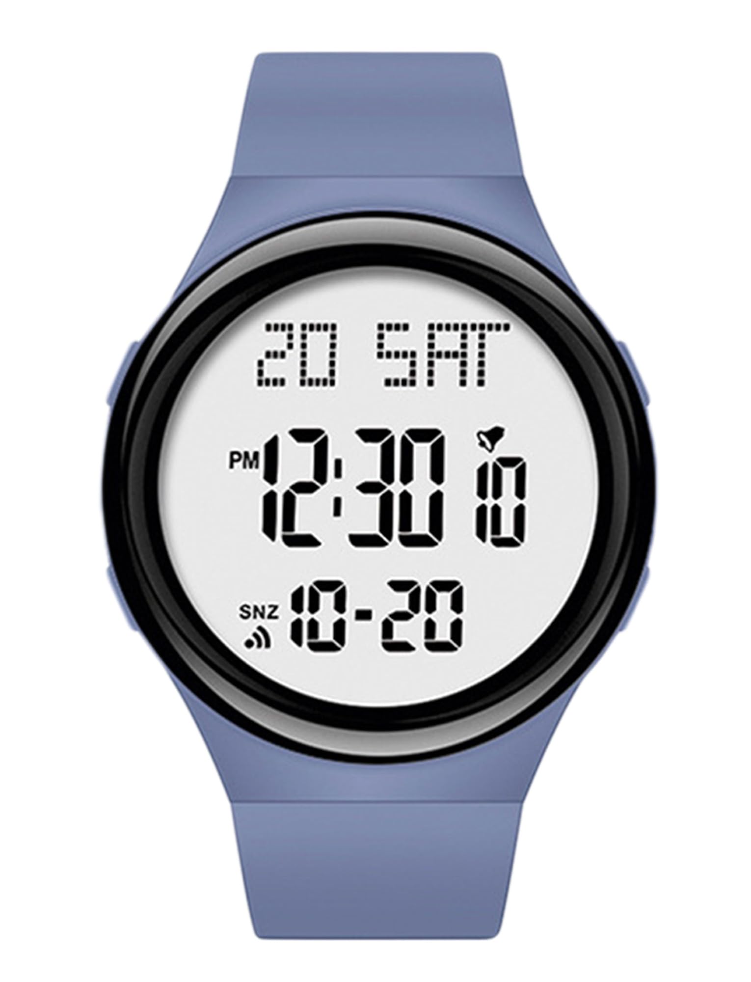 Maeau Simple Day of the LED Digital for Elementary School Blue Children s Watch, Design, Week, Outdoor, Waterproof, Display, Wristwatch, Boys, синий