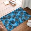 Ethnic Style Sea Turtle Door Mat Small Carpet All-over Print with Patterned Turtle Design Anti-slip Rug for Home Decor