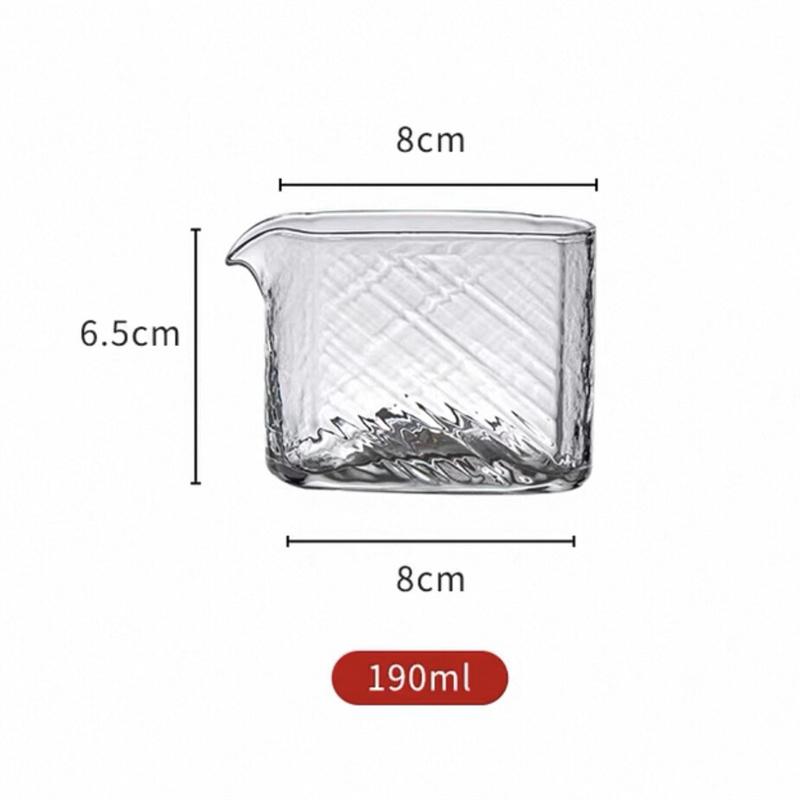 190ml Hammer Pattern Thickened High Borosilicate Glass Fair Cup Tea Dispenser Heat resistant Chahai Tea Cup Kung Fu Tea Set 190ml чистый