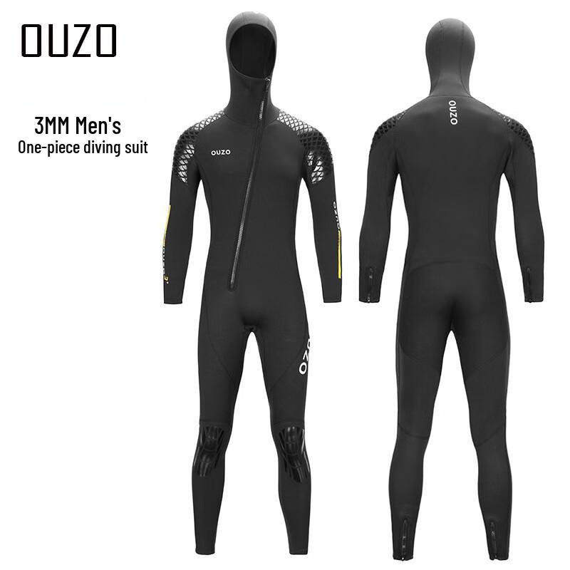 Ouzo 3mm Hooded Full-Body Wetsuit S