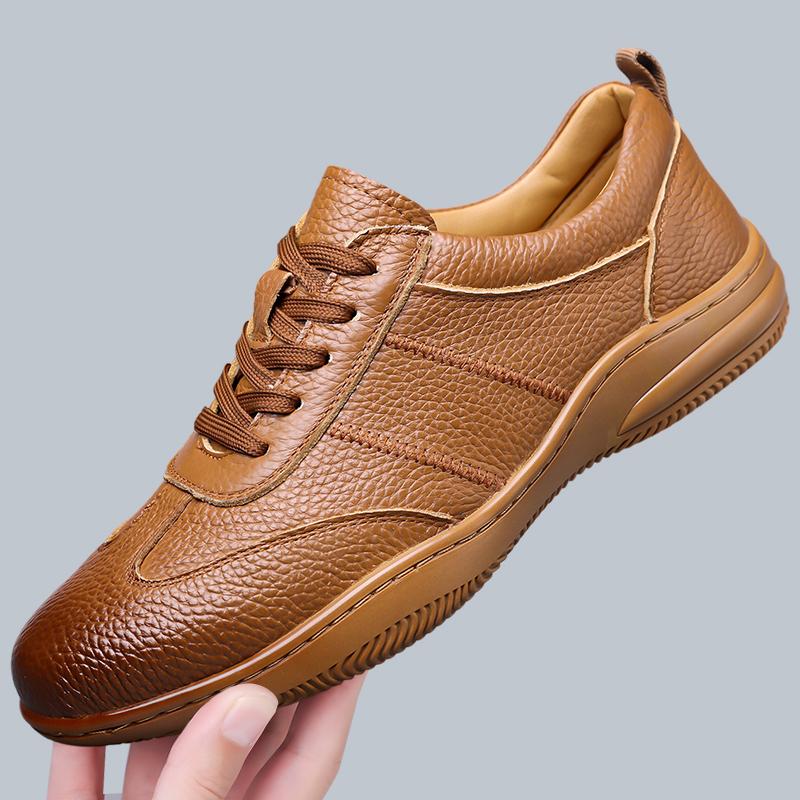 

Retro Fashi Men Casual Shoes Soft Sole Anti Slip Light Luxury Commuting Business Daily Fashi Sports Shoes 45 коричневий