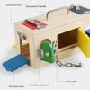 Wooden Toddler Unlock Educational Toy With Montessori Keys For Early Learning