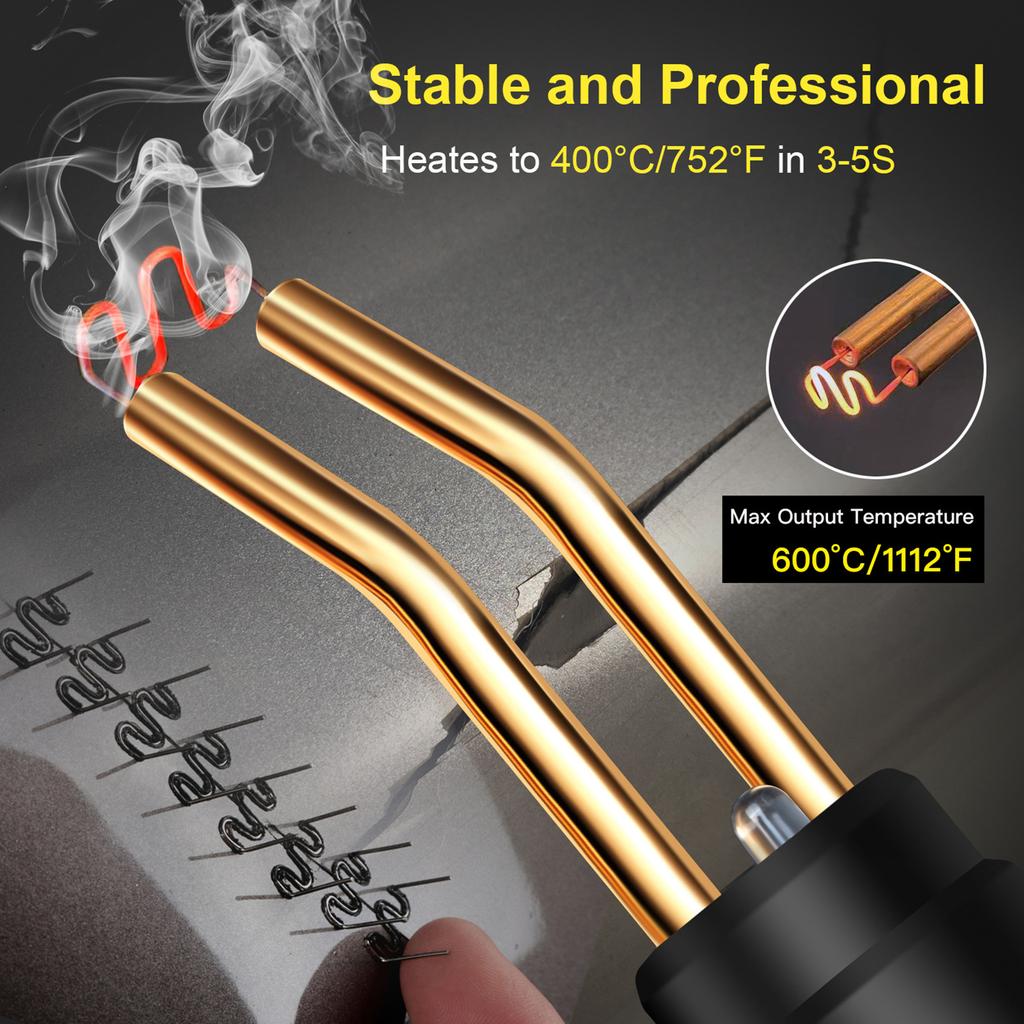 Convenient Plastic Welding Kit Fast Heats Up, 4 Shapes/200pcs Hot Staple