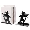1 Pair Metal Cat Book Ends Cute Cat Bookends for Shelves Decorative Book Support
