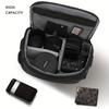Durable Nylon DSLR Camera Bag Travel Shoulder Bag with Mesh Side Pockets Adjustable Strap for SLR Mirrorless Cameras Black