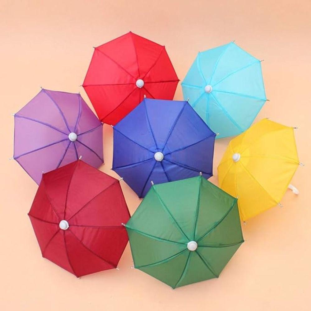 Funny Doll Decorative Umbrella Adjustable Kids Toy Umbrella Creative Mini Umbrella  Dollhouse