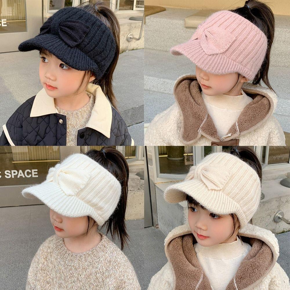 Schleife Entenzunge Hut Gestrickte Ohrenschützer Mütze Mode Ohrenschutz Hut Winter