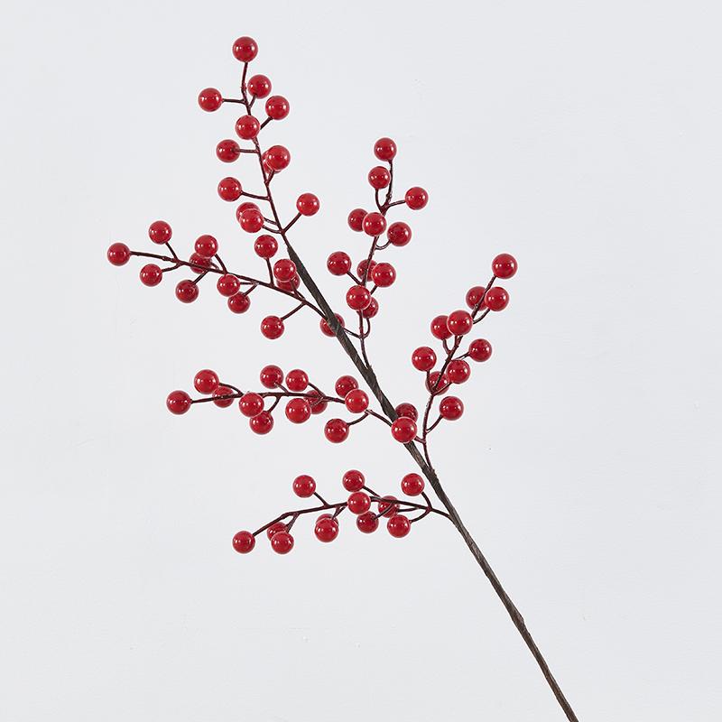 Pomegranate and Persimmon Artificial Flower Branch for Living Room or Dining Table Decoration