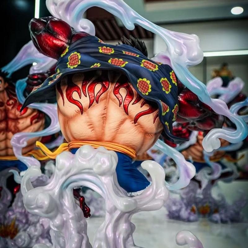 New 40CM One Piece Jt Dream Fourth Gear Ghost Island Luffy Gk Figure One Piece Anime Character Ornaments Cool Desktop Ornaments