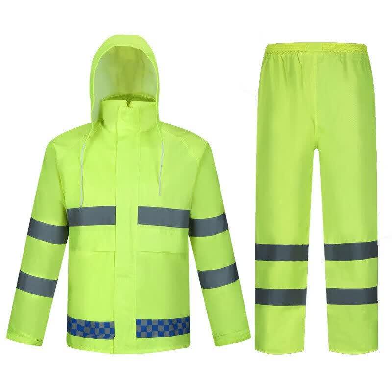 Reflective Raincoat Set флуоресцентный зеленый