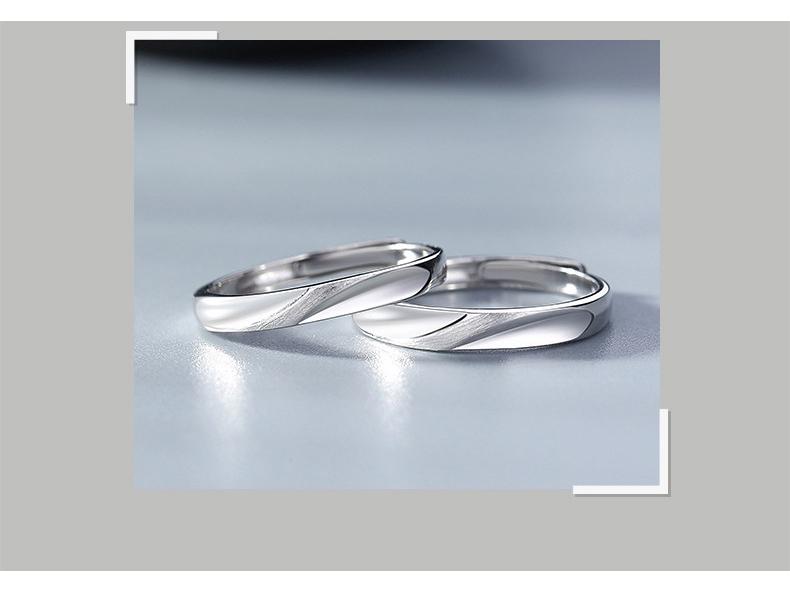 S925 Sterling Silver 'Close To Me' Couple Rings - Luxurious Silver Rings for Birthdays, Proposals, and Anniversaries
