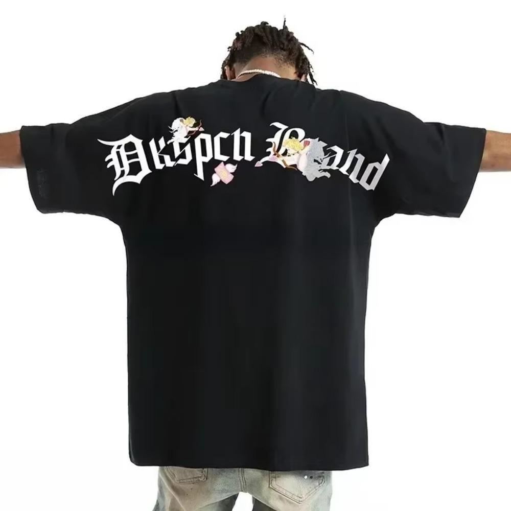 Men's T Shirt Hip Hop Streetwear Baskeball Team Print Shirt Harajuku 100%Cotton Short Sleeve T Shirt Women Tee Y2k Clothing Tops