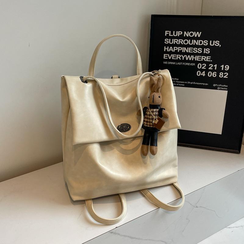 

New Women s Bag, Retro Double Shoulder Student Bag. белый