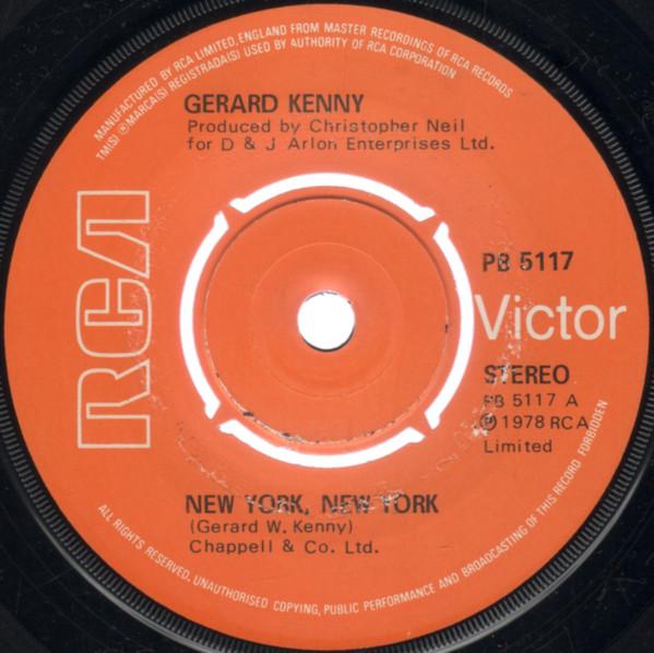 

7inch Record GERARD KENNY - New York, New York PB5117 RCA Victor 1978 UK Rock Used