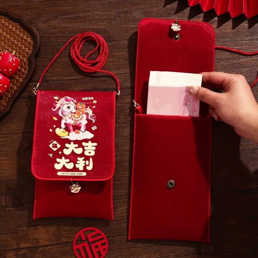 Cartoon Pony Cloth Horse Red Envelope Chinese Style Gift Envelopes  Spring Festival