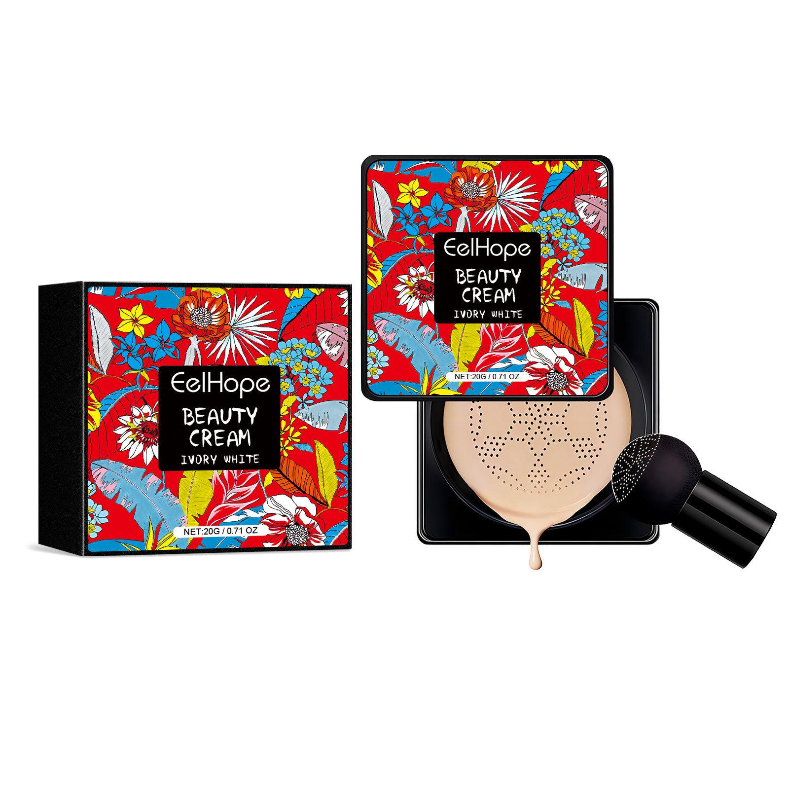 EELHOPE Mushroom Air Cushion CC Cream (Ivory White) - Long-lasting, Lightweight, Flower-proof Formula