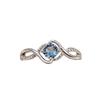 Wish wavy blue diamond zircon ring light luxury niche personality fashion women's index finger ring