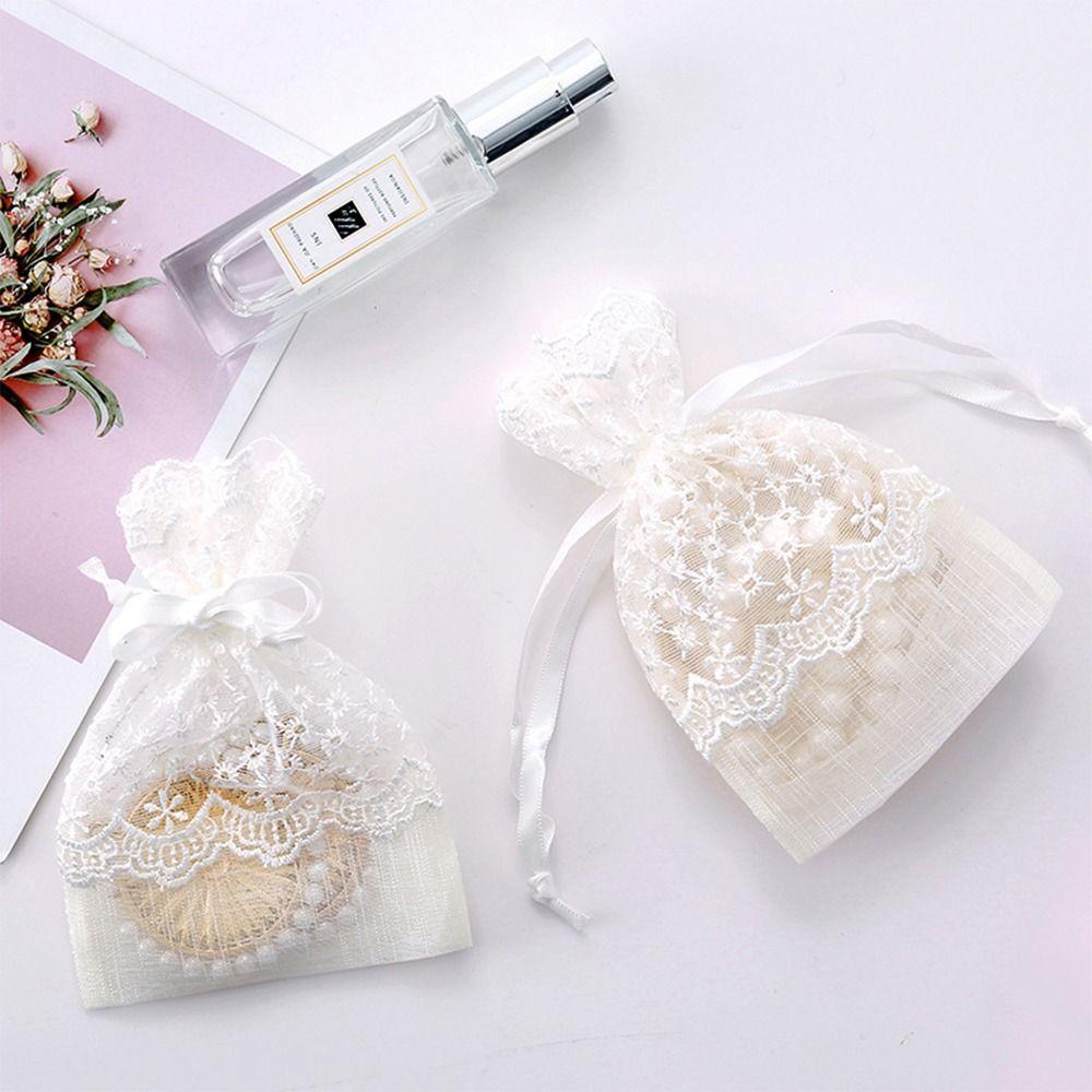 Festival Favor Drawstring Pocket Gauze Packaging Bag Reusable Lace Sachet Wedding