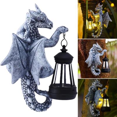 Dragon Tree Hugger se solární lucernou Odolný vůči povětrnostním vlivům Venkovní zahrada Dvůr Cesta Patio Trávník