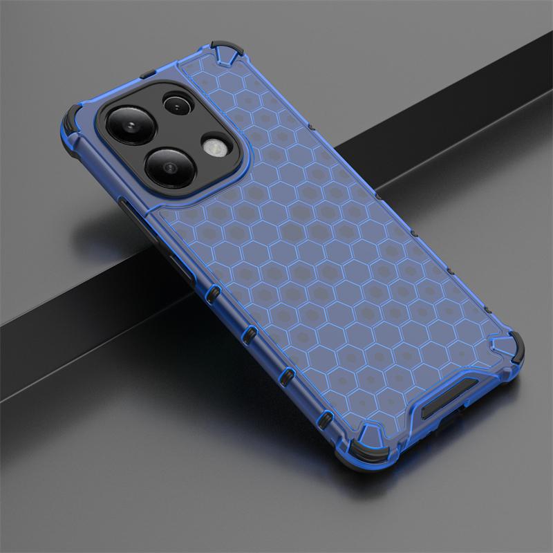 Transparent Phone Case For Redmi Note 13 4G Honeycomb Armor Back Case For Redmi Note13 4G Global Cover For Redmi Note 13 4G Case
