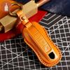 New Luxury Leather Car Key Case Cover Fob Protector for Porsche Cayenne 718 958 Panamera 911 Macan Keychain Holder Keyring Shell