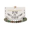 Petite Power Bracelet (17cmx6mm) - Moss Agate