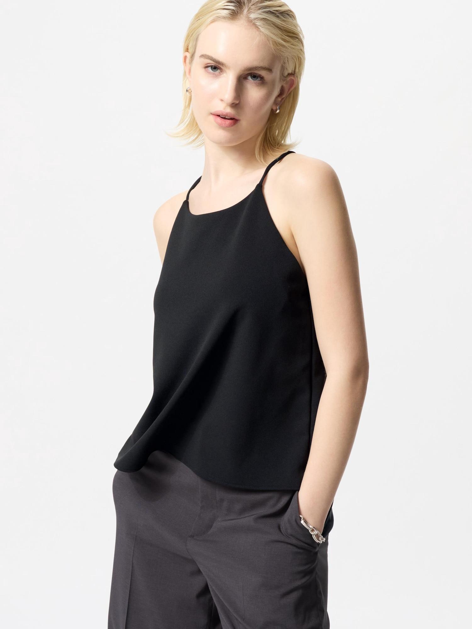 

Uniqlo Japan Crepe Jersey Bra Camisole 09 BLACK/XS