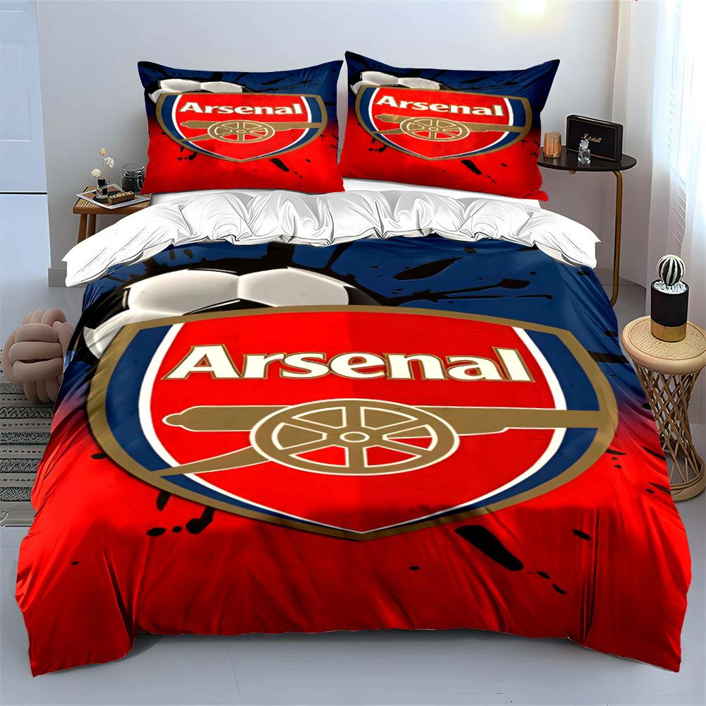 Arsenal-Logo mit Kanone. Bettwäsche-Sets Bettbezug-Sets Bettbezüge Kissenbezüge(1* Bettbezug 2* Kissenbezüge ohne Bettdecke)