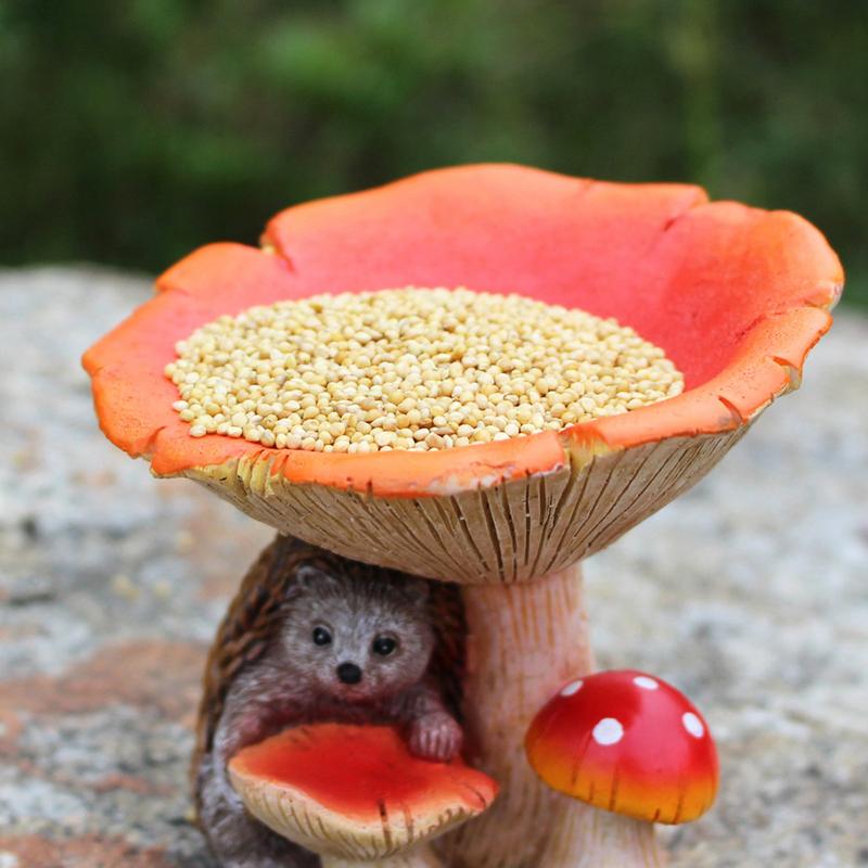 

Mushroom Bird Feeder Outdoor Bird Feeder Figurine Decor Unique Structural Design Outdoor Decoration for Courtyard Patio Fence China Mainland