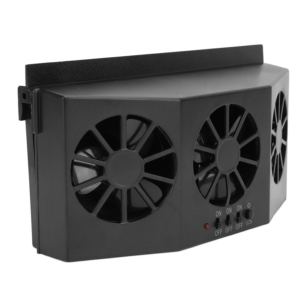 Car Exhaust Fan Solar Powered 3 Fans Ventilation Cooling Odor and Humidity Removal Auto Ventilator