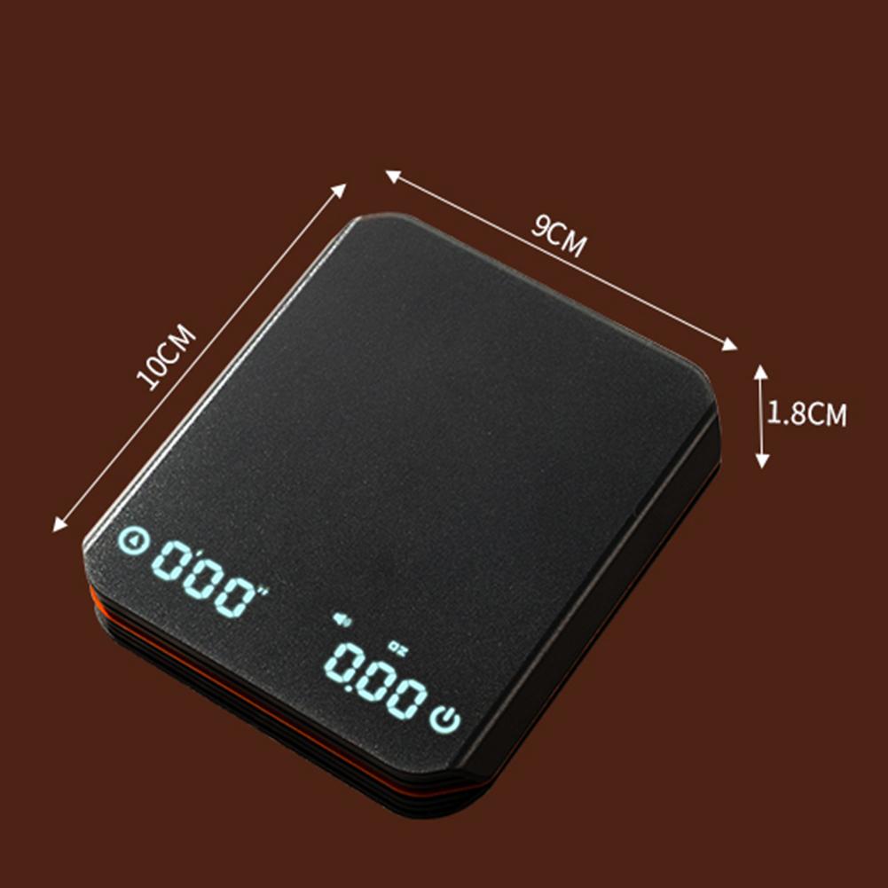 Mini Coffee Scale with Timer 2kg/0.1g Accurate Scale Rechargeable Travel Coffee Pocket Scale for Espresso Pour-Over Coffee