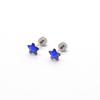 Versatile Stainless Steel Star Rhinestone Stud Earrings - Unisex Simple Style