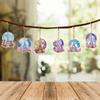 6Pcs DIY Diamond Painting Keychain Double-Sided Diamond Keychains Crystal Rhinestone Diamond Mosaic Key Chain for Beginners