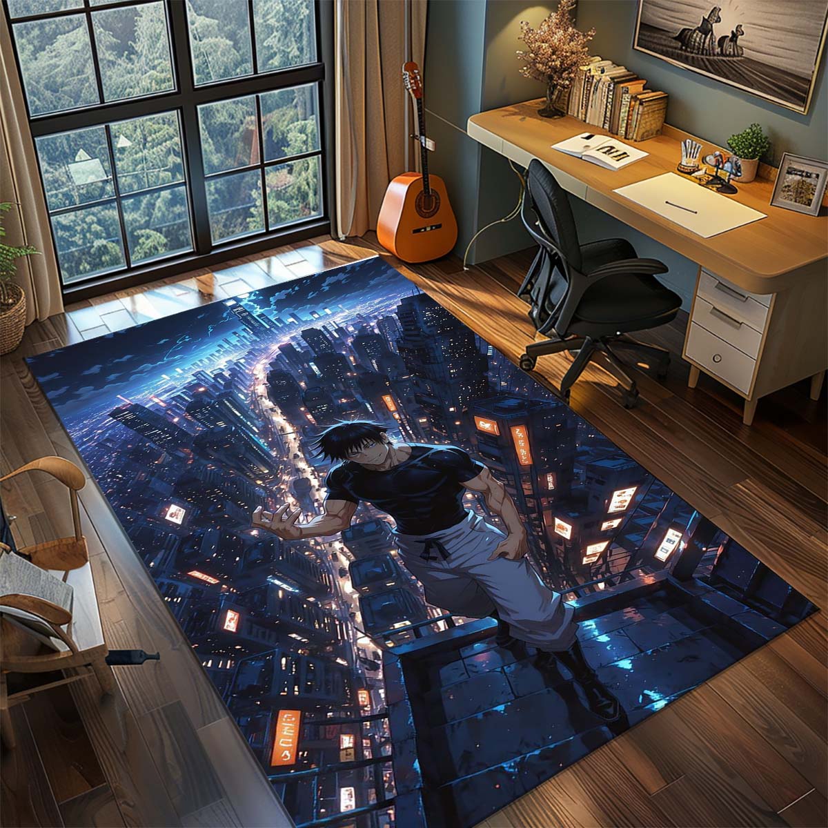 

Jujutsu Kaisen Anime Rug Carpet Large Area Rug Non Slip Washable Floor Mat Gamer Room Bedroom Home Decor 60x90cm