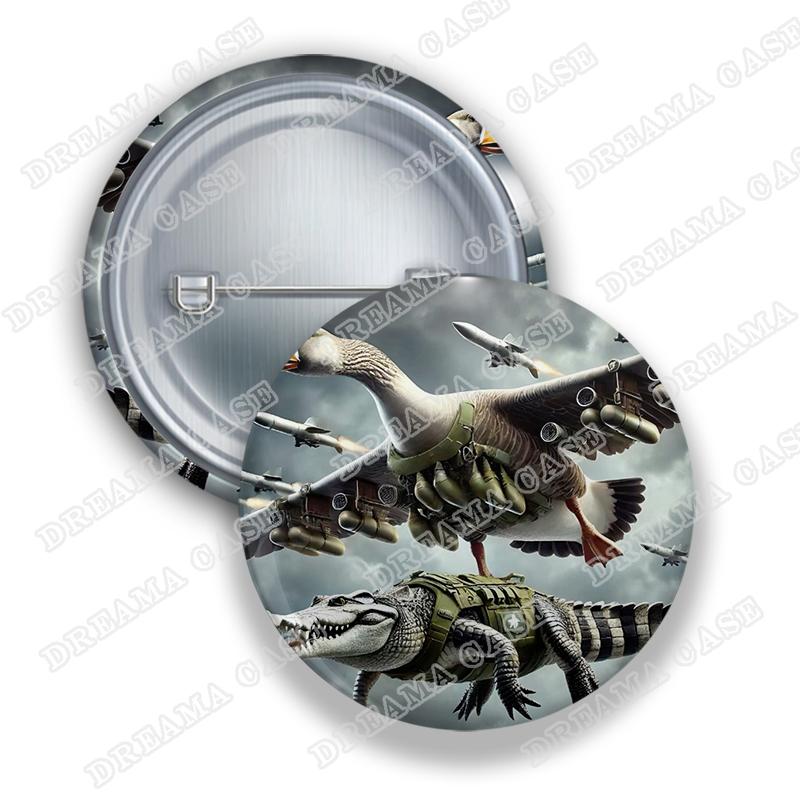 

Горячие итальянские значки Brainrot Ai Animals Meme для аксессуаров Tralalero Tralala Tung Sahur Button Brooch Pins Fans Friends Gifts