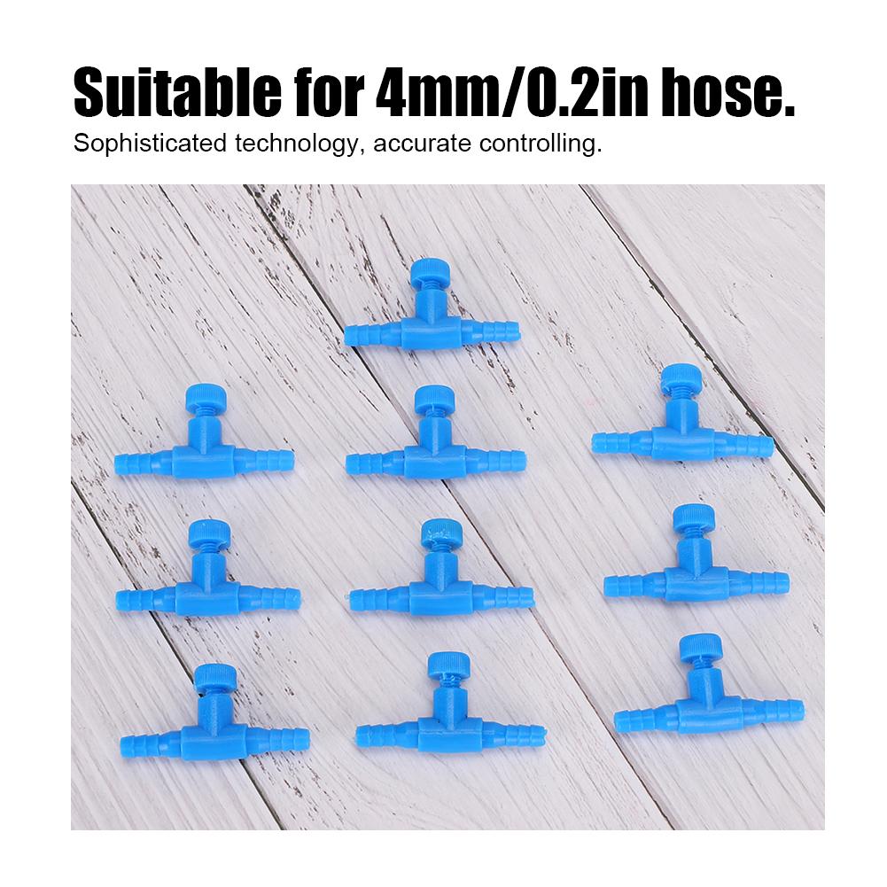 10pcs Fish   Tee Connector 3 Way Pump  line Tube   Volume Adjust Control Valve for 0.2in Hose