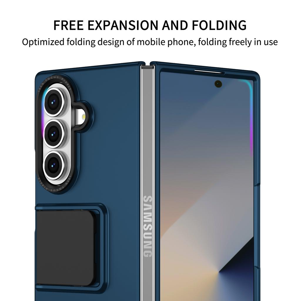 For Samsung Galaxy Z Fold 8 Ultra Z Fold 8 7 6 5 4 3 Phone Case With Built-in Kickstand Bracket Camera Protection Cover Fundas