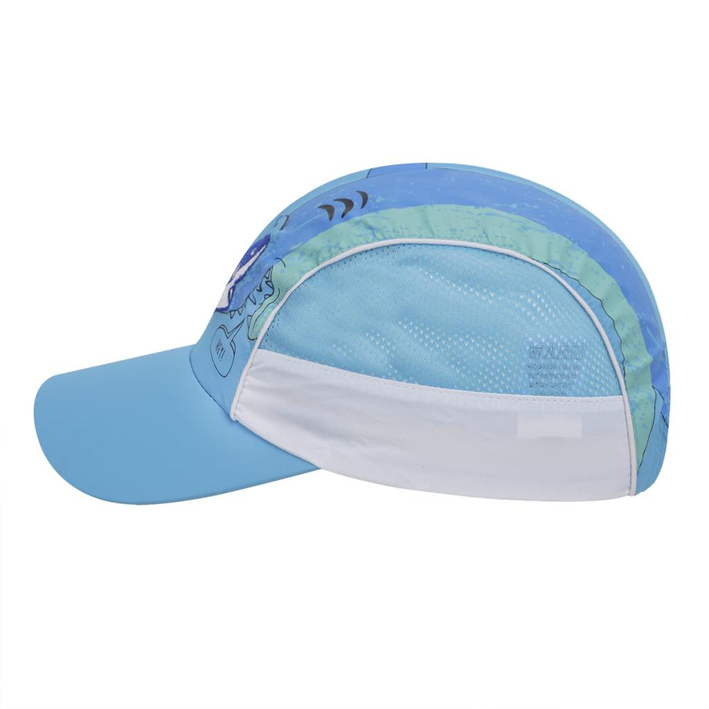 SIQITECH Summer Mesh Soccer Cap for Elementary School Ages UV Sun Cute Character Perfect for Field and Sports Blue Kids, Students, Boys, 5-12,