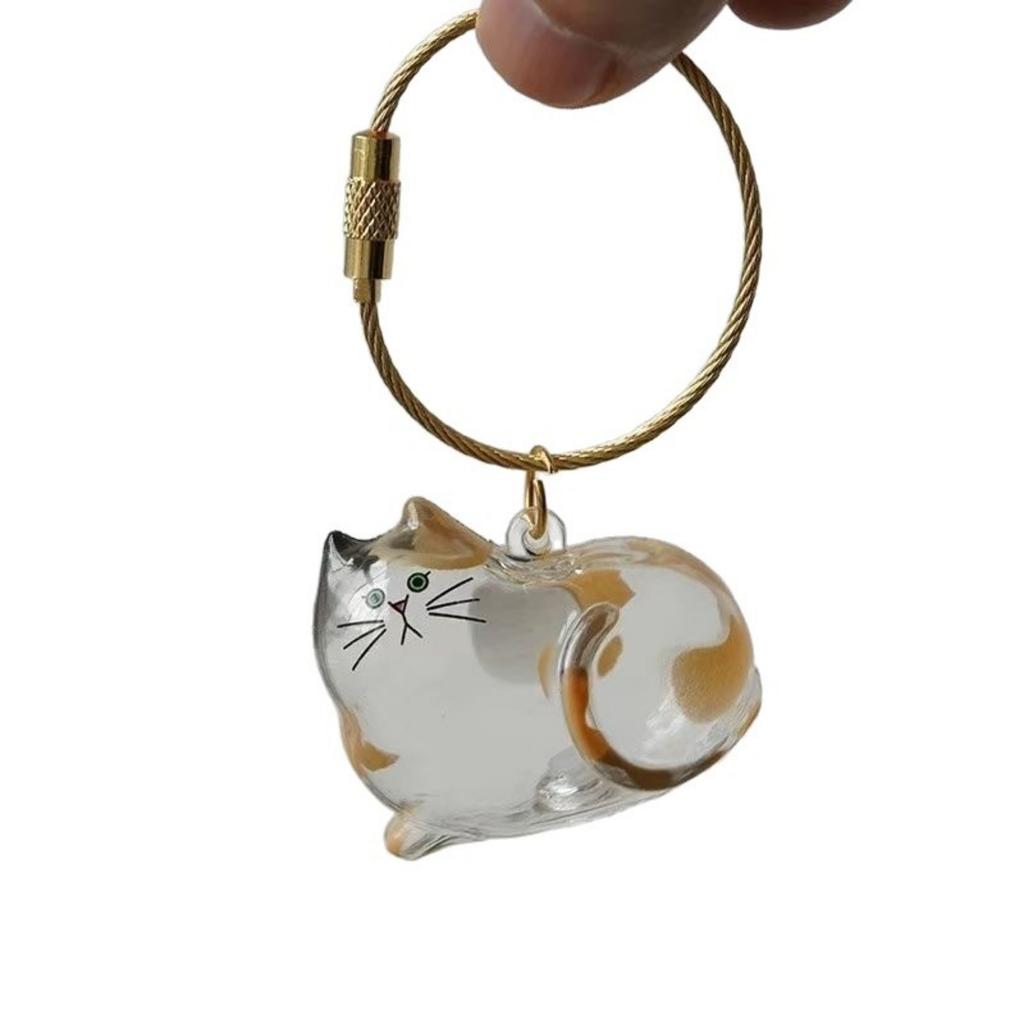Capsule Mémoriale Transparente pour Poils de Chat - Collier Doré Mignon en Forme de Chat Boîte de Rangement Scellée pour Poils d'Animal de Compagnie, Souvenir Mémorial DIY Cadeau pour les Amoureux des Chats
