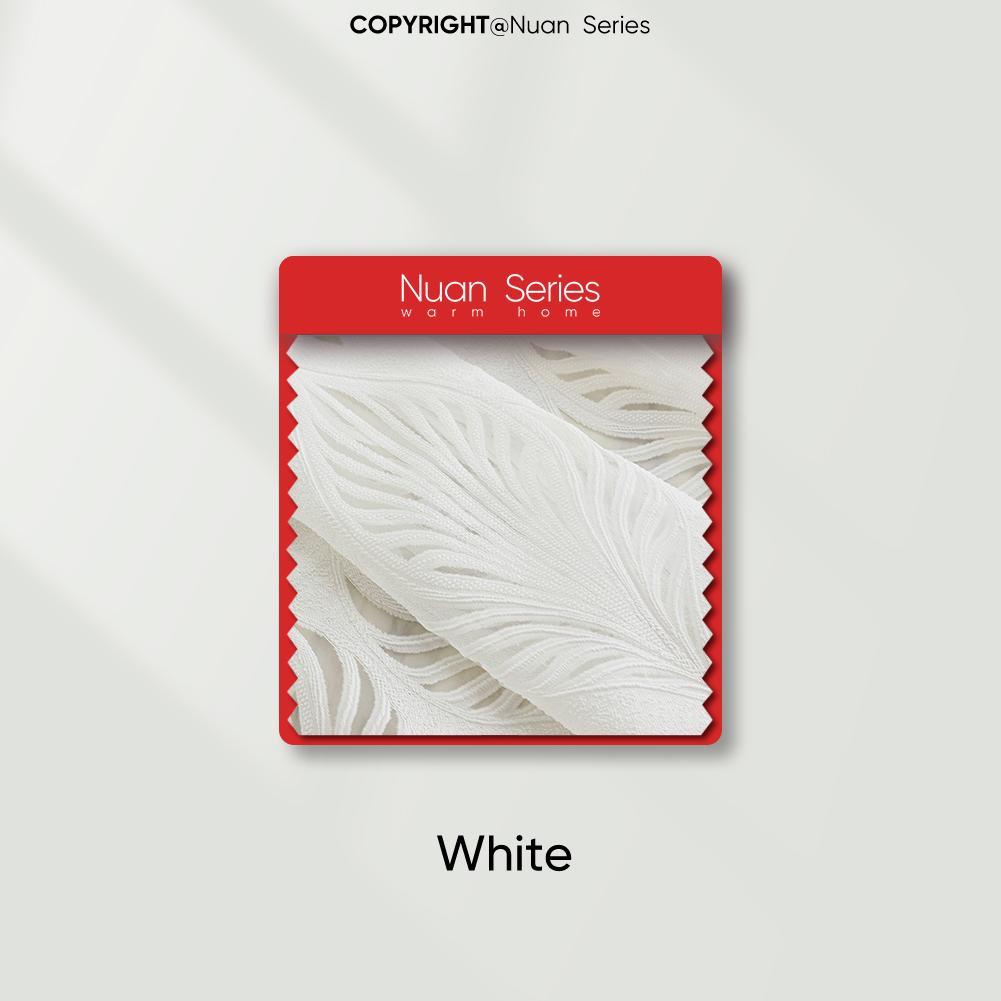 

1 шт. Серия Nuan Простая и универсальная тюлевая занавеска в европейском стиле, белая, для окна, прозрачная, для гостиной, спальни, домашнего декора W200cm x L260cm белый