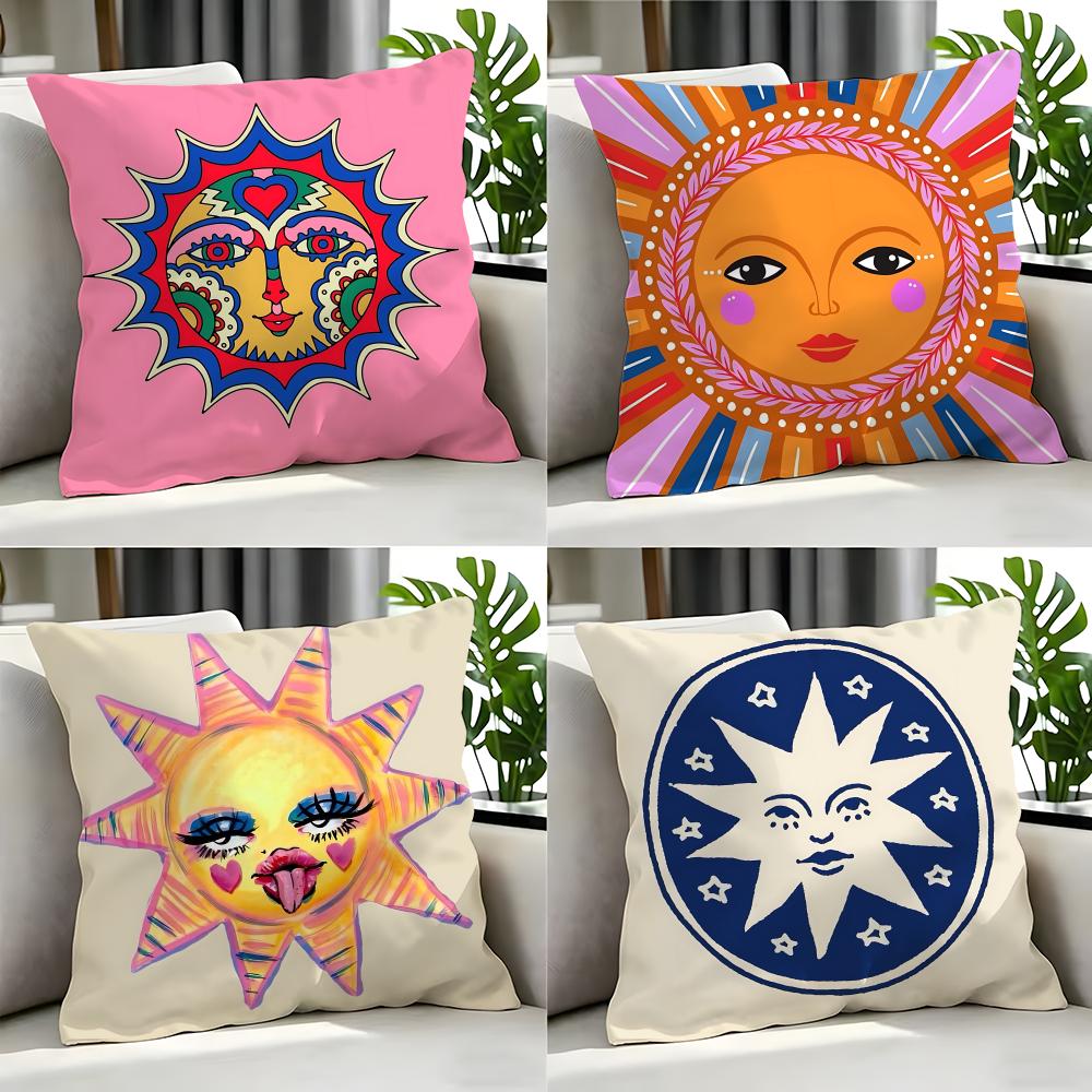 Art SSun Face Cushion Cover Cushion Cover Set Pcs x x x Pillowcase Decorative Sofa Home Decor