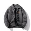 Mens Oversized Baseball Jacket Embroidered Suede Streetwear Winter Puffer Coat Teens