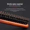 Wooden Long-Handle Pig Bristle Comb for Fluffy Styling and Hairdressing