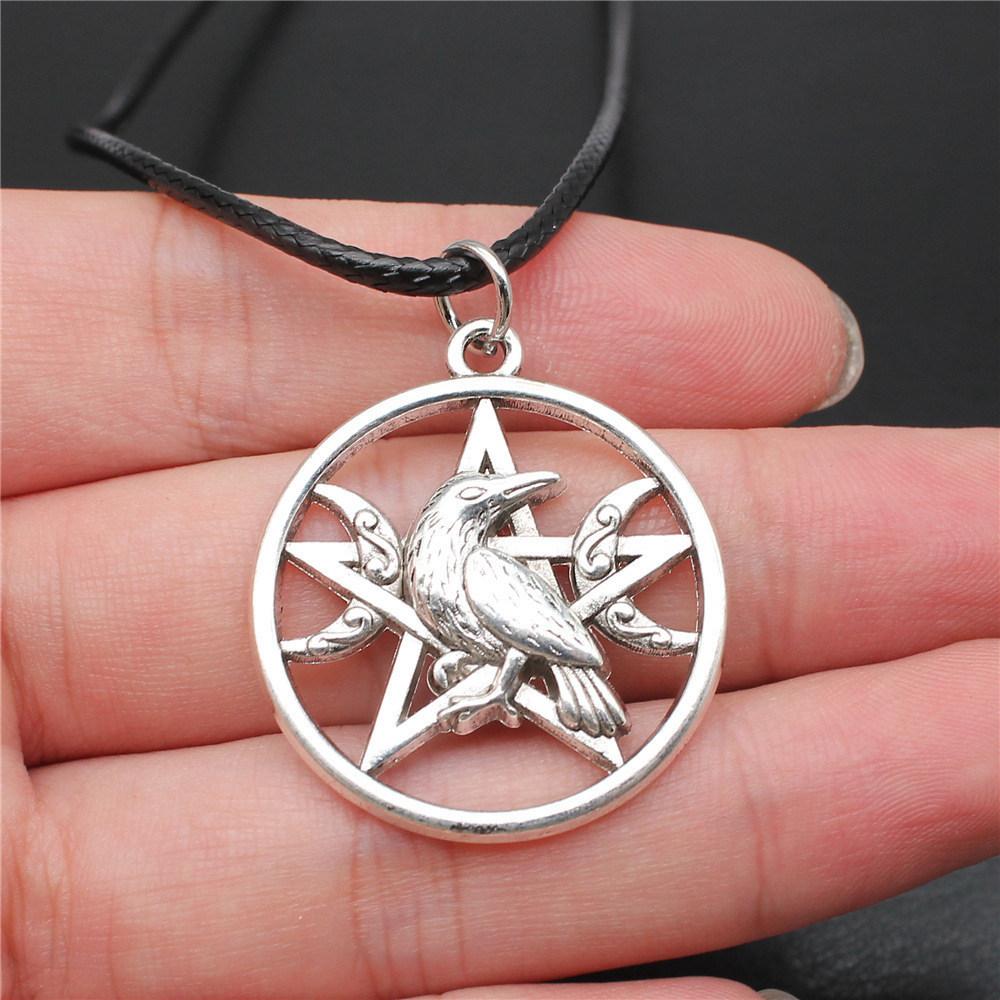 Pěticípá hvězda Slunce Měsíc Pentagram Nebeský přívěsek Starožitný bronzový kov Párový náhrdelník Trendy