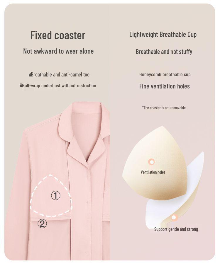 Hodo Home Women's Cotton Homewear Set with Built-in Bra Pads - Autumn/Winter Collection