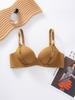 Sexy Large Size Letter Shoulder Strap Seamless Underwear Women's Small Breasts Gather and Show Large Without Steel Ring Upper Support Anti-sagging