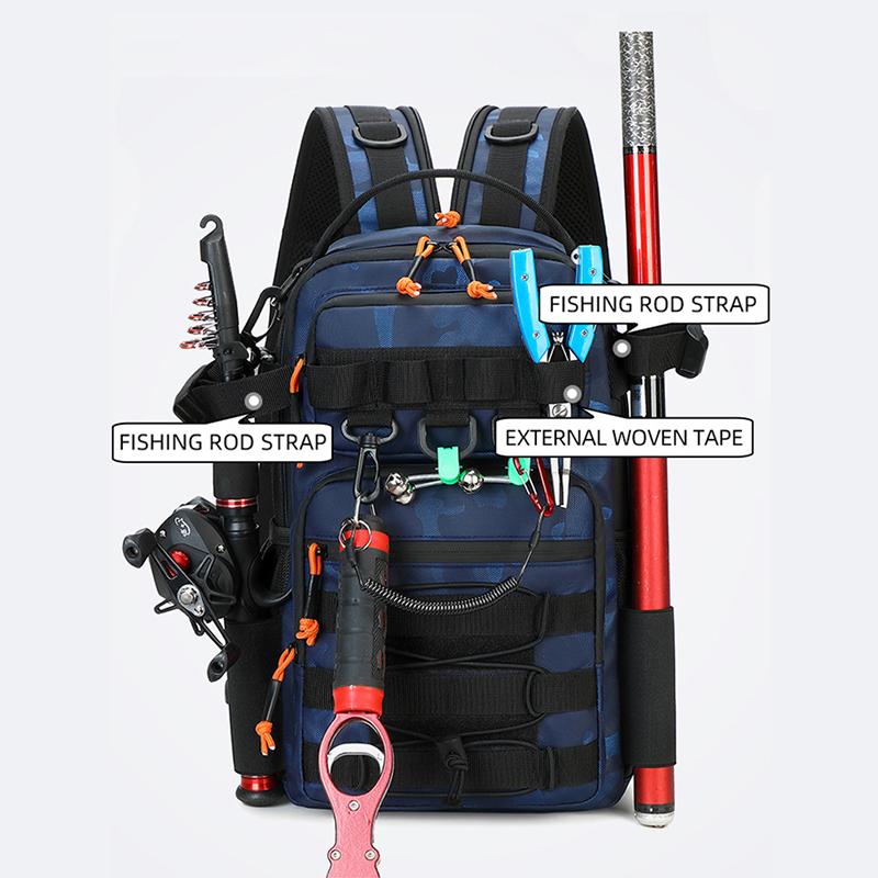 Fischen Taktischer Campingrucksack Outdoor Sporttasche Wandern Molle Fischköder Zubehör Tackle-Tasche für Männer Klettern Reisetasche